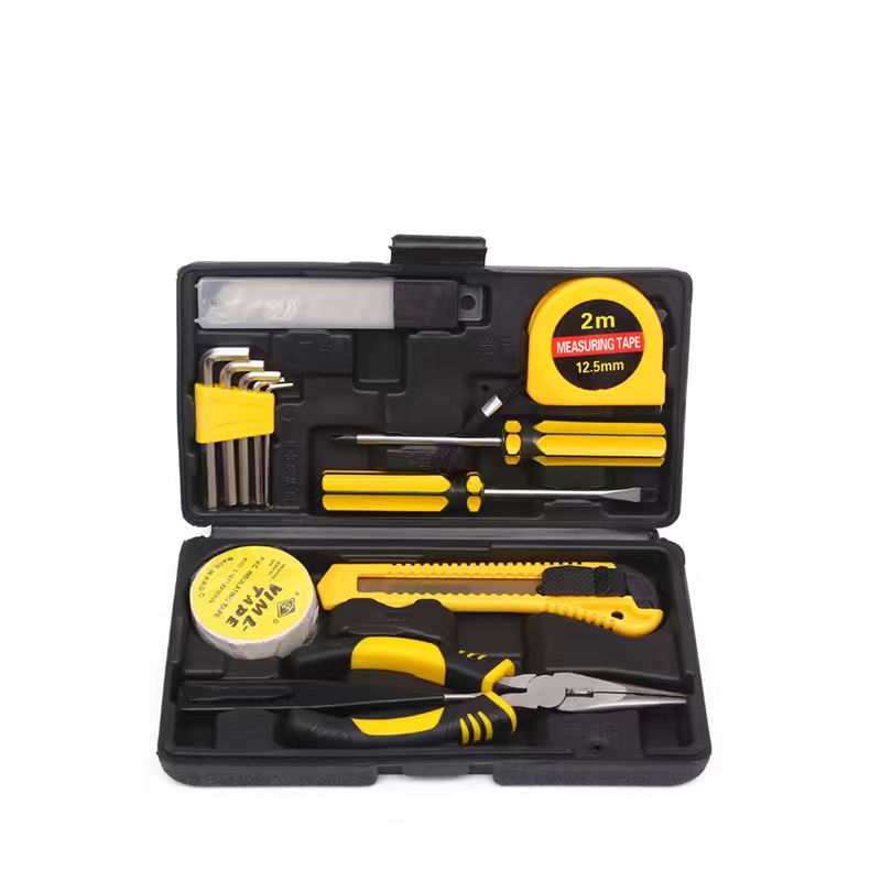19-Piece Home Hand Tool Kit with Storage Case – DIY Repair & Hardware Set