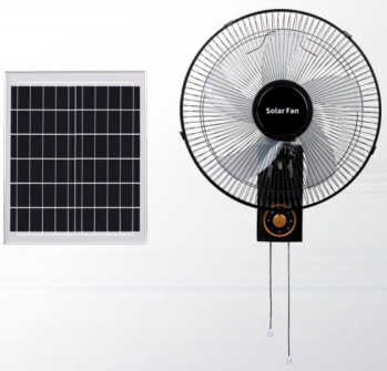 FS-298 16-Inch Solar Rechargeable Wall-Mounted Fan
