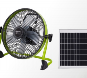 FS-818 12/14-Inch Solar Rechargeable Floor Fan (5-Blade Series)