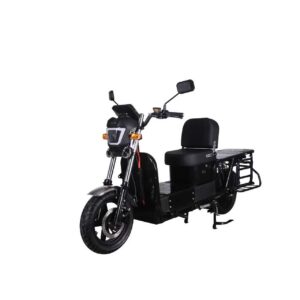 Black Delivery-Style Electric Scooter