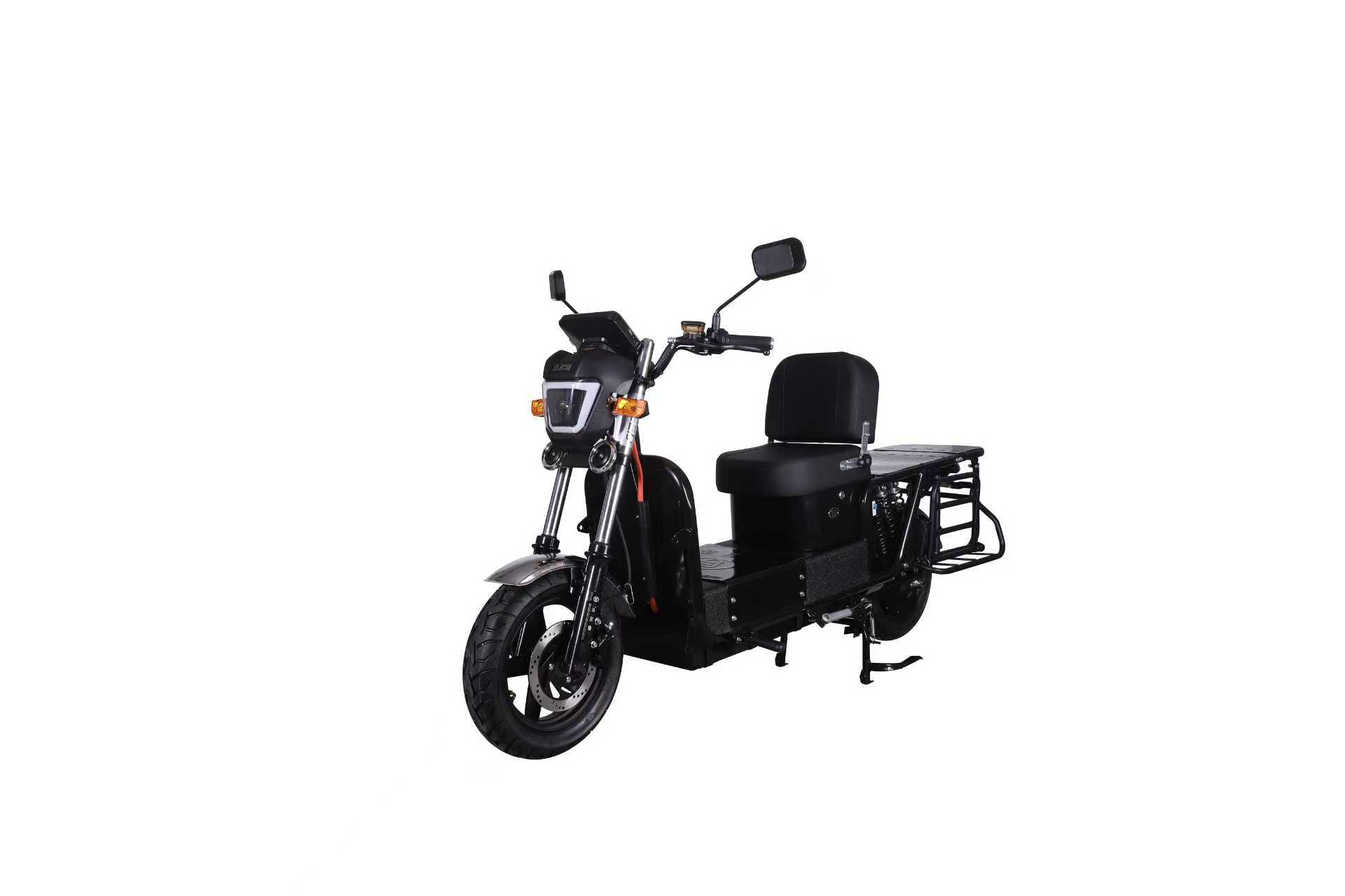 Black Delivery-Style Electric Scooter