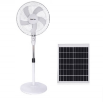 FS-198 16-Inch Solar Rechargeable Stand Fan with Remote Control & USB Charging