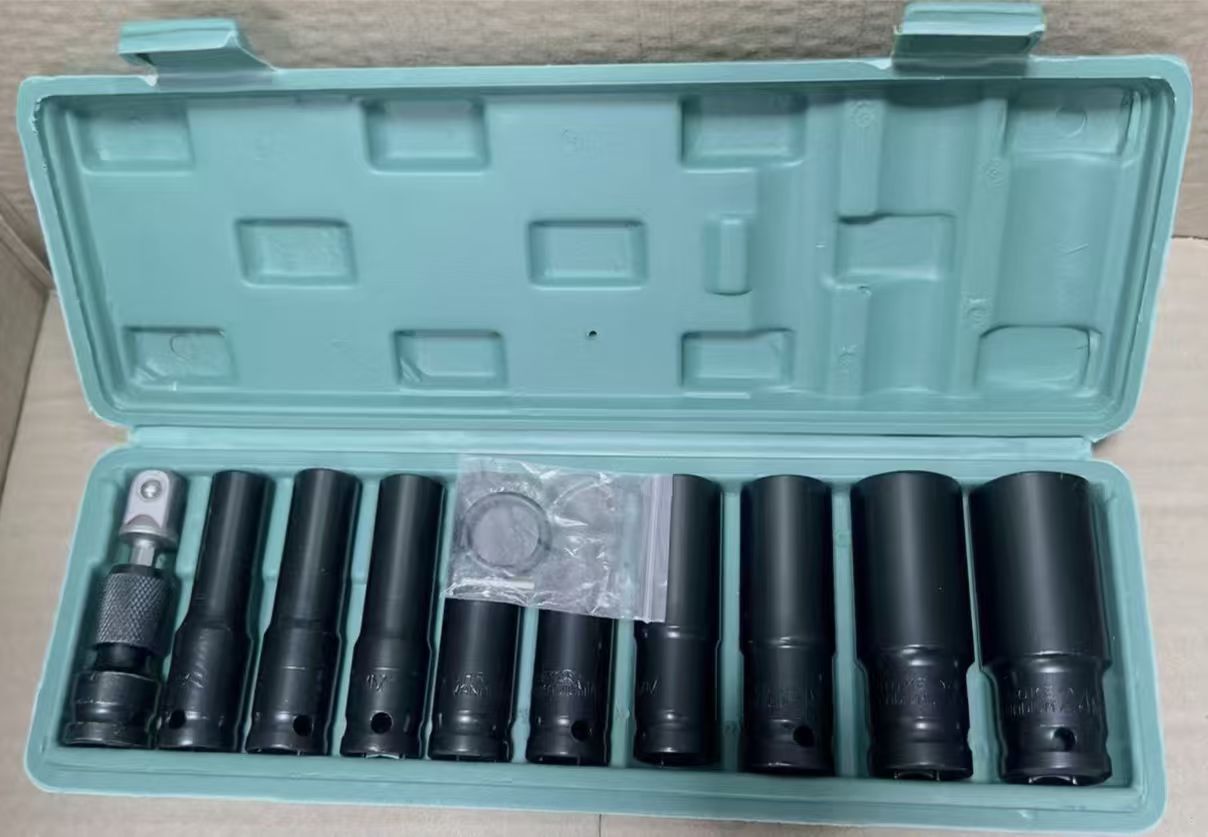 Rierousy 11-Piece 1/2" Impact Wrench & Hex Socket Set – 10–24mm