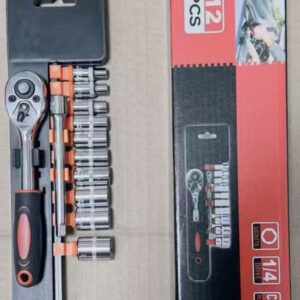 12-Piece Wrench Socket Set – Car, Boat & Auto Repair Ratchet Tool Kit