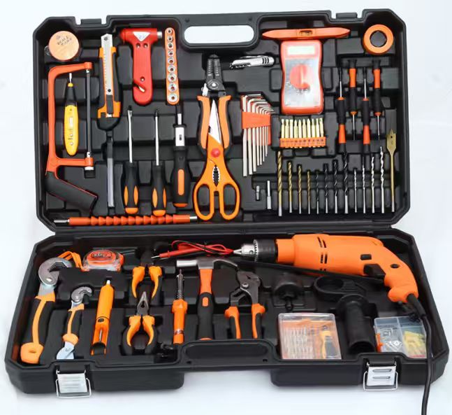 160-in-1 Multi-Function Tool Set – Screwdriver & Electric Drill Kit with Storage Bag