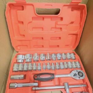 SPARTAN 32-in-1 Heavy Duty Socket Set – 1/2" Chrome Vanadium Ratchet & Wrench Kit