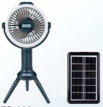 FS-109 6-Inch Multi-Function Rechargeable Solar Fan