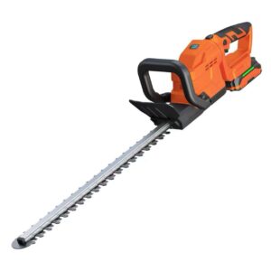 20V Cordless Electric Hedge Trimmer with Dual-Action Blade (Orange)
