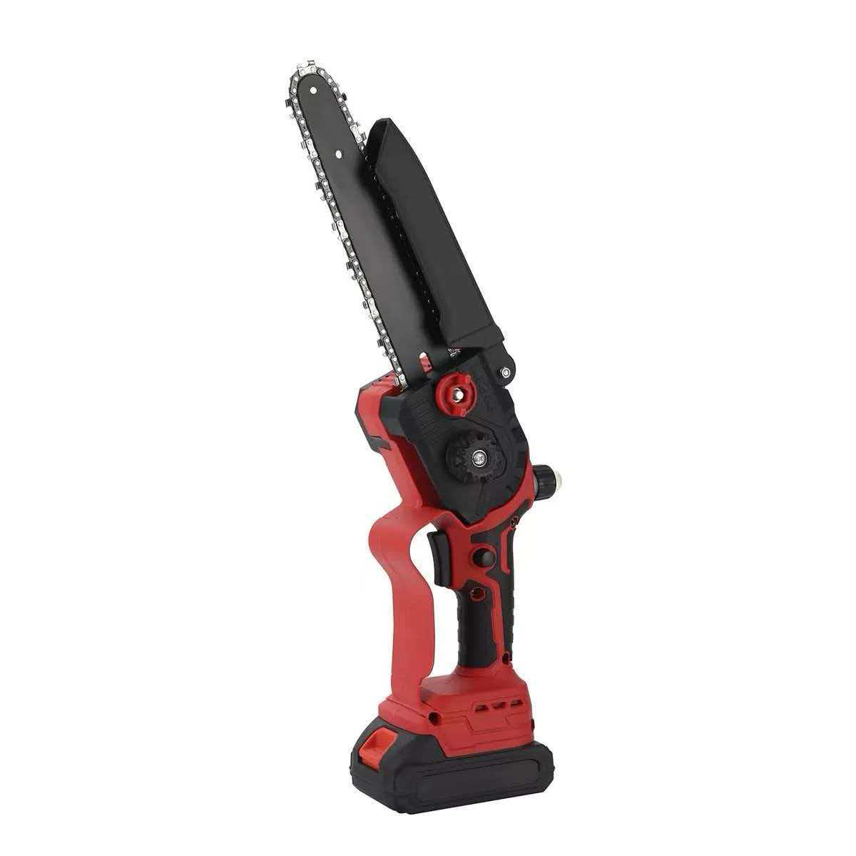 21V Cordless Mini Chainsaw with Brushless Motor & 6-Inch Bar (Red)