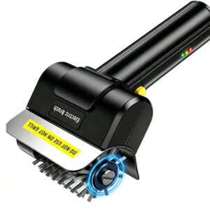 Rechargeable Electric BBQ Grill Brush with Stainless Steel Bristles