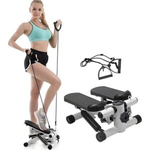 Mini Stair Stepper with Resistance Bands & LCD Monitor