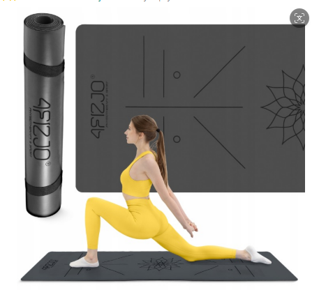 Alignment Yoga Mat with Body Position Guide Lines