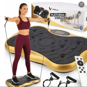 Whole Body Vibration Plate with Bluetooth, Resistance Bands & Remote