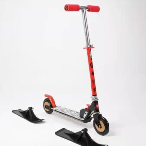 Kids 2-in-1 Convertible Snow Ski Scooter with Detachable Ski Blades