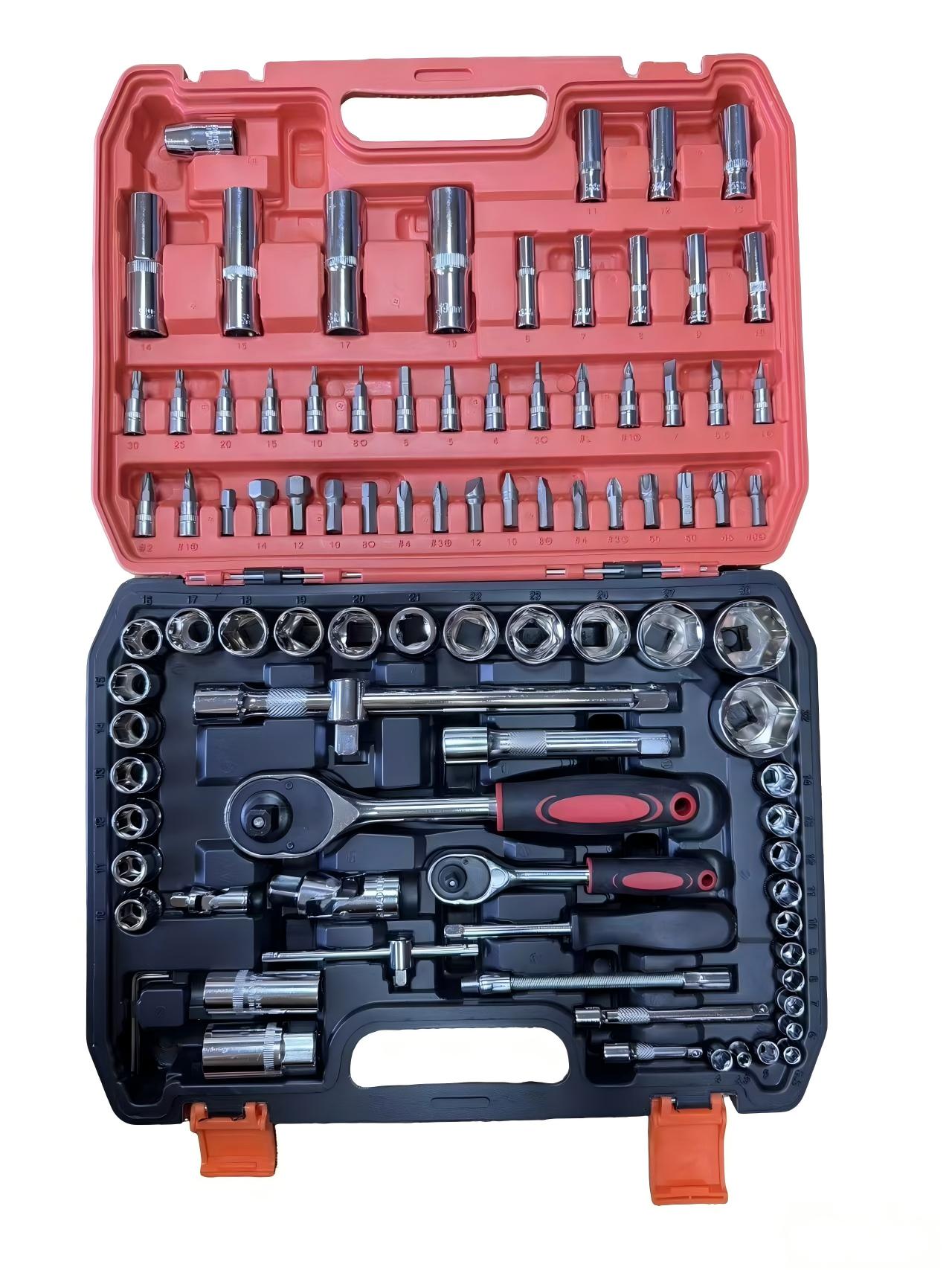 Factory Tool Kit Set – Multi-Storage Plastic Tool Box with Carry Case