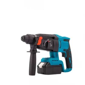 Wireless Electric Rotary Hammer Drill – 4 Modes Professional Flat Drill, Hammer, Shovel for 21V Battery (with Battery)