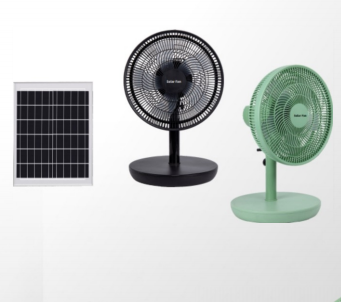 FS-318 12-Inch Solar Rechargeable Folding Fan