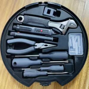 Tyre Shape Storage Tool Kit with Desk Clock – Home Screwdriver Set