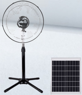 FS-268 16-Inch Solar Rechargeable Floor Fan with 20W Solar Panel