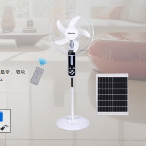 FS-578 16-Inch Solar Rechargeable Stand Fan with Mosquito Repellent Light