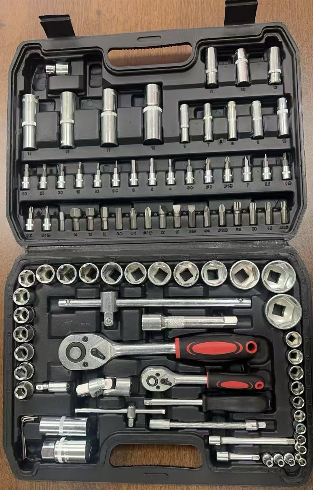 94-Piece Socket Tool Kit Box – Household DIY Repair Set