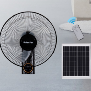 FS-298F 16-Inch Solar Rechargeable Wall-Mounted Fan with Remote Control