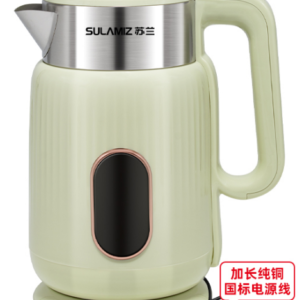 Retro Electric Kettle with Ribbed Body – 2 Colors
