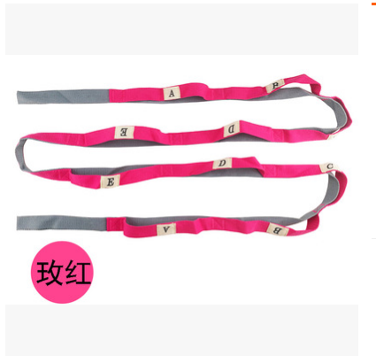 Durable Woven Stretch Bands for Yoga & Home Gym Workouts – Rose Red Resistance Band - Image 2