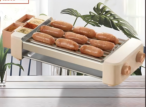 GrillMaster Compact Electric Hot Dog Roller Grill