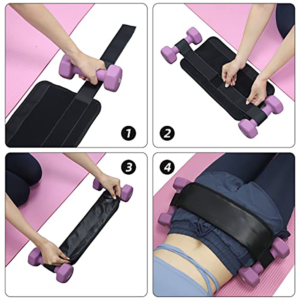 Portable Waist Pressure Belt for Dumbbells & Kettlebells – Heavy Duty Hip Thrust & Squat Support Belt (220 lbs Capacity)