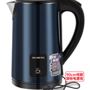 Premium Double-Layer Anti-Scald Electric Kettle with One-Touch Operation – 2 Colors