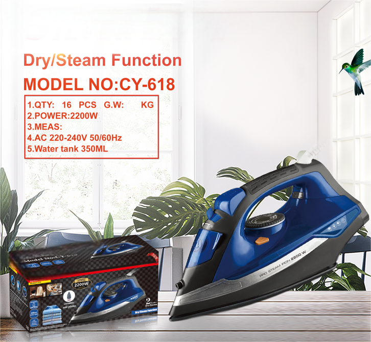 SteamMaster Pro Series Steam & Dry Iron — 1000W–2200W - Image 9