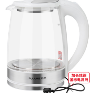 Glass Electric Kettle with Stainless Steel Base – 1.7L