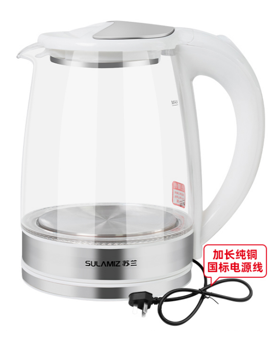 Glass Electric Kettle with Stainless Steel Base – 1.7L