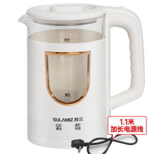 Glass Electric Kettle with Rose Gold Window & Dual LED Indicators – 1.5L