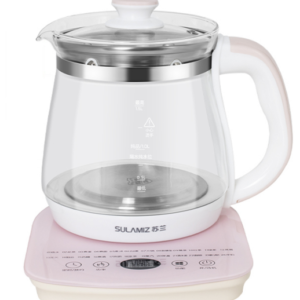 Multi-Function Glass Electric Kettle with White Base & Digital Control – 1.8L