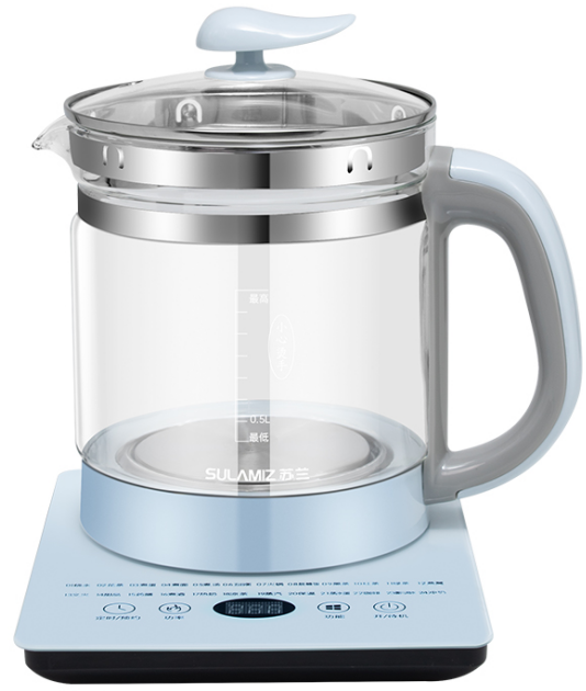 Multi-Function Glass Electric Kettle with Stainless Steel Accents – 1.8L
