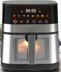 CY-5004-EW 8L Digital Stainless Steel Air Fryer with Viewing Window