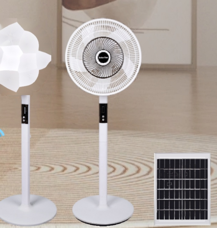 FS-388 16-Inch Solar Rechargeable Stand Fan with Remote Control