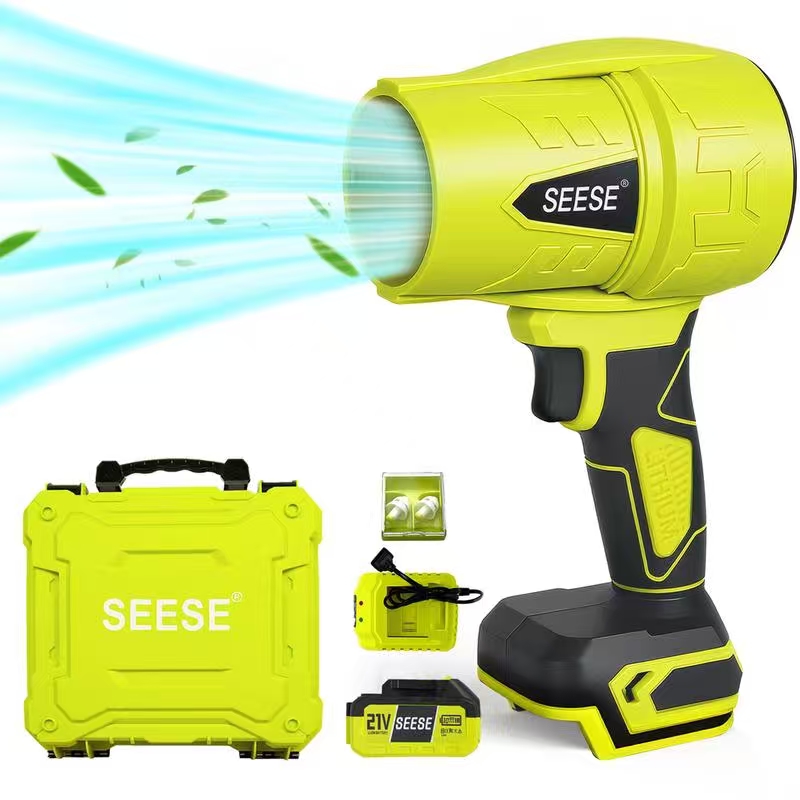 SEESE 21V Cordless Turbo Jet Fan with Battery and Carrying Case